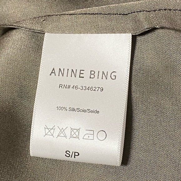 Anine Bing Lace Silk Black Tie Dye Cami - Picture 13 of 13